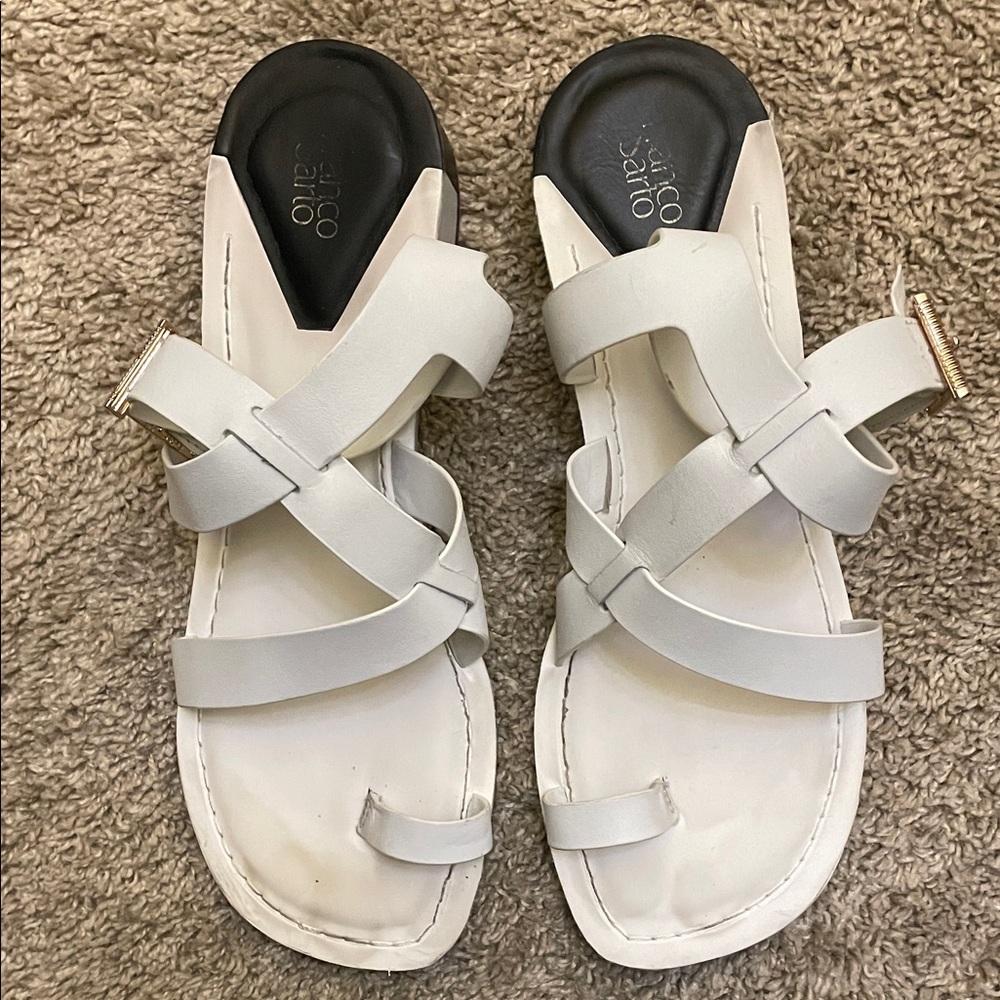 SARTO By Franco Sarto White Strappy Sandals
